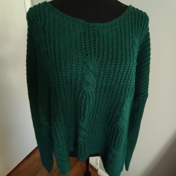 Canyon river blues LG Green sweater - Picture 1 of 4
